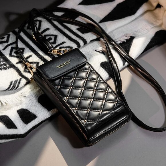 Small Vegan Leather Crossbody Purse RFID Blocking Wallet for Women - Picture 3 of 6